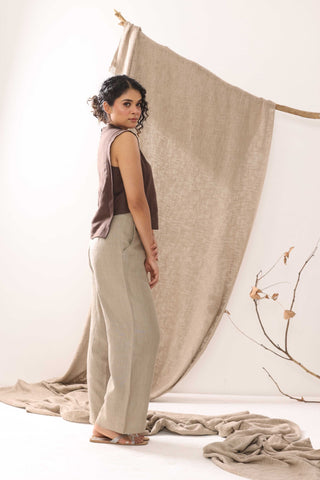 Cocoa Linen Blouse
