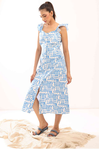 Azure Slit Dress