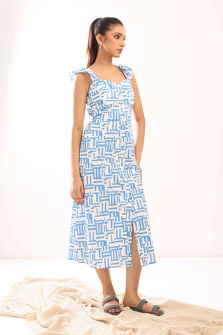 Azure Slit Dress